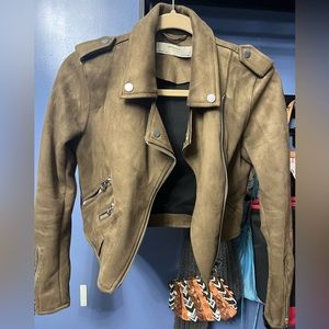 ZARA Brown Faux Leather Jacket